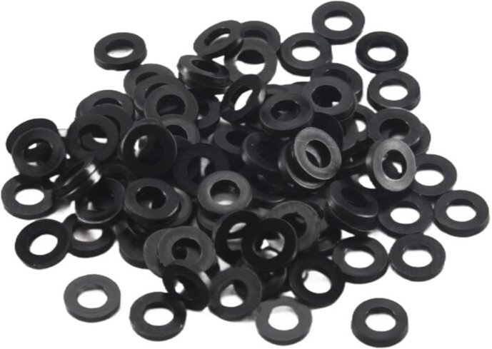 Tlily - M3 x 6 mm 1 Nylon flache Isolierscheiben Dichtungen Abstandhalter schwarz 200 Stuecke