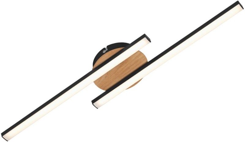 Briloner - Go led Deckenleuchte, Warmweißes Licht, schwarz, 56 x 12 x 3,7 cm