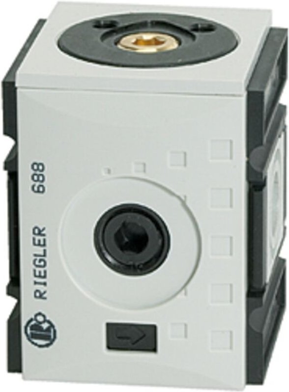 Verteiler »futura«, bg 2, g 3/8, Abgänge 2xG 3/8, 1x g 1/4, g 1/2 - Riegler