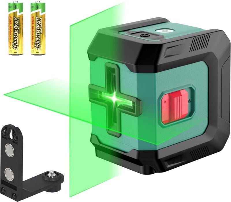 15M Laser-Wasserwaage, selbstnivellierender grüner Laser mit 3 einstellbaren Helligkeitsstufen, Laser-Wasserwaagen mit S...