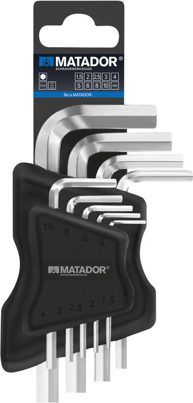 Winkelschraubendreher-Satz Halter, 9-tlg., 1,5-10 m