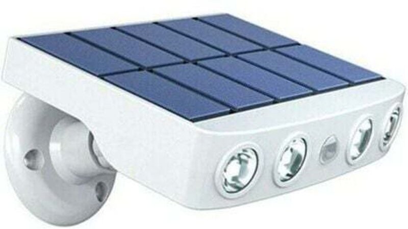 Kcvv - Einstellbare und wasserdichte Solarleuchte für den Außenbereich mit Bewegungsmelder - weißes Licht - 6000 k