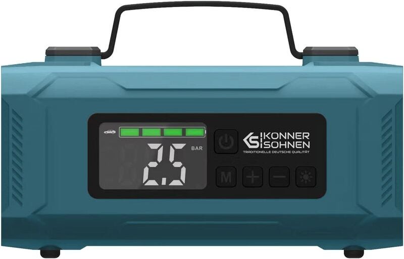 Könner&söhnen - Startgerät mit Akku-Kompressor 4 in 1 ks JSP-2000, Lithium-Ionen-Akku 14800 mAh, pneumatischer Druck 140...
