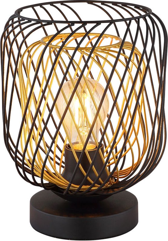 Thumbnail - Globo Lighting - Tischleuchte Tischlampe Beistelllampe Nachttischlampe Metall-Geflecht schwarz