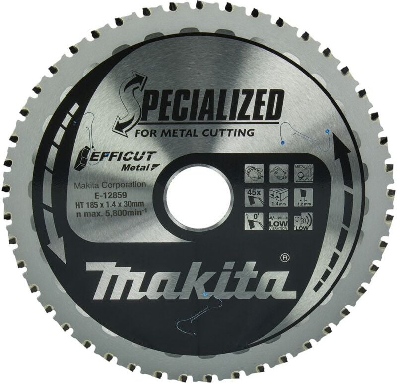 Thumbnail - Makita Sägeblatt 185x1,4x30mm 45Z EFFICUT Metall Akku Handkreissäge E-12859
