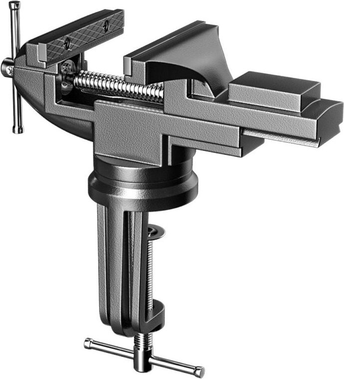 Thumbnail - Tischschraubstock mit 70-mm-Backen, kleine 360°-Mehrwinkel-Schwenkkopfklemme mit Amboss, Saugnapf-Schraubstock mit Basis...