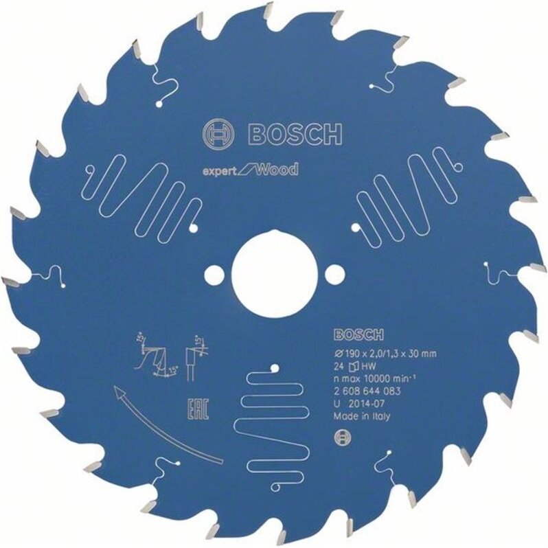 Kreissägeblatt Expert for Wood, 190 x 30 x 2,0 mm, 24 - Bosch