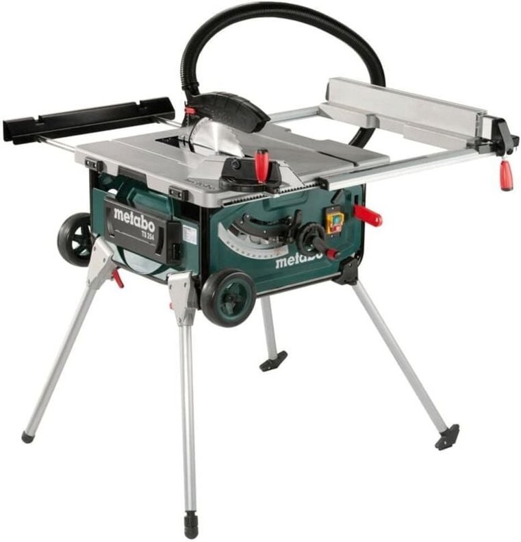 Metabo - Tischkreissäge ts 254 mit Untergestell /Trolleyfunktion + Sauger asr 2025