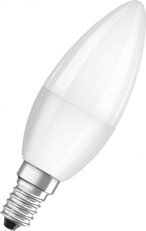 E14 LED-Glühbirne mit matter Flamme, 3,3W, warmweiß.