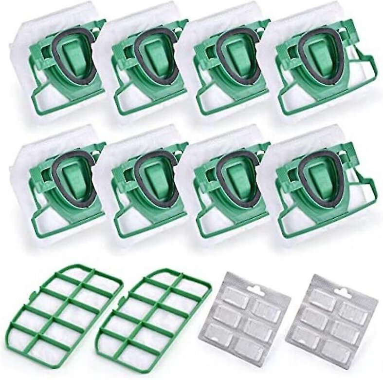 Ersatzteile für Vorwerk Kobold Staubsauger VK200 und FP200: 8 VK200-Beutel + 2