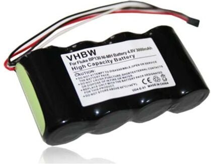 Vhbw - Akku kompatibel mit Fluke Scopemeter 123s, 124s Messgerät (3000mAh, 4,8V, NiMH)