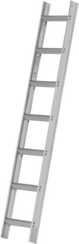 Matisère - Hymer Dachauflegeleiter aus Aluminium, Alu-natur, 10 Sprossen, Länge 2,80 m