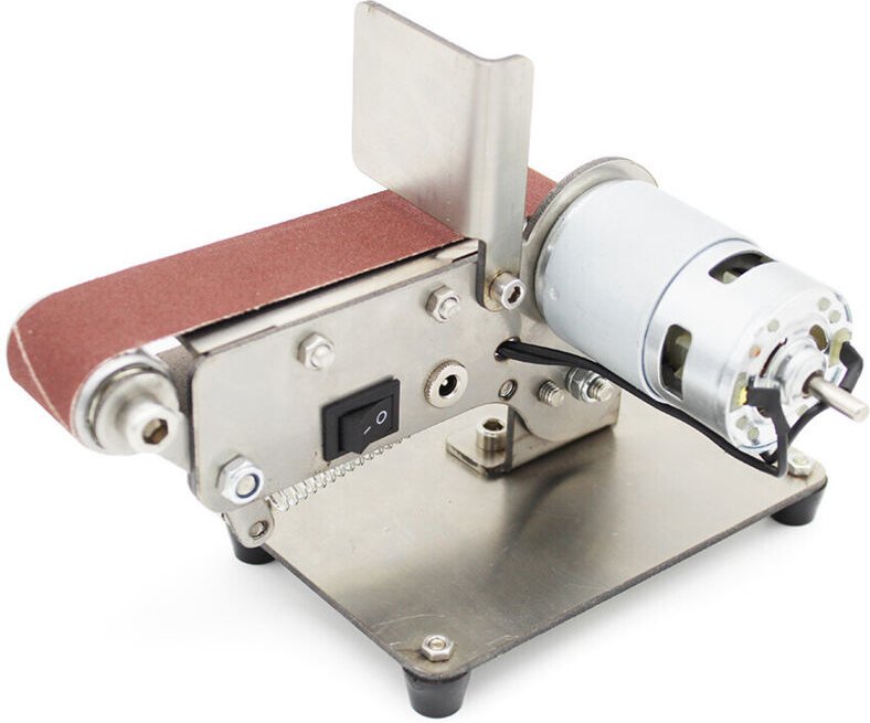 Senderpick - Mini Bandschleifer Kantenschärfer Schleifmaschine Elektro 795 Motor diy Poliermaschine 24V