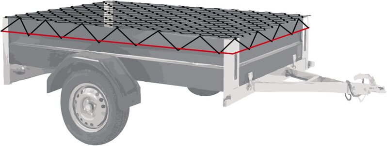 Elastisches Anhängernetz 3 Größen Werka Pro xxl: 160 x 300 cm (maximal)