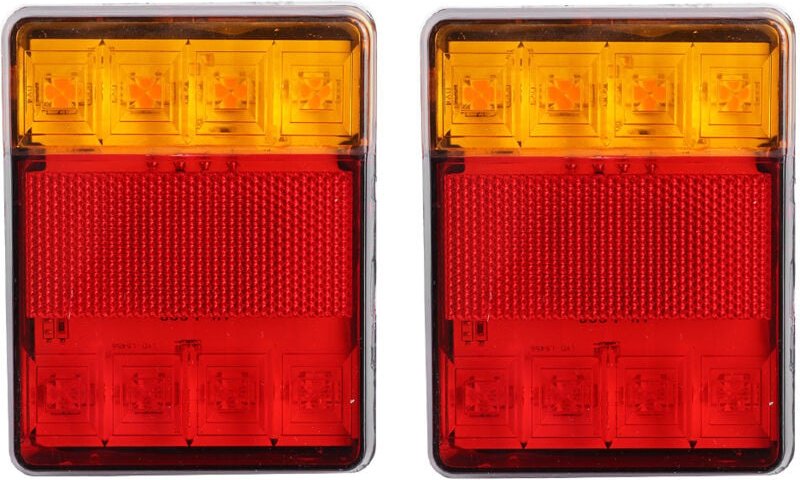 Thumbnail - Jeffergarden 2PCS 12V LED -Rücklicht -Blinker Lampenanzeige wasserdichtem Stoßdicht für Anhänger -Lastwagen Boot