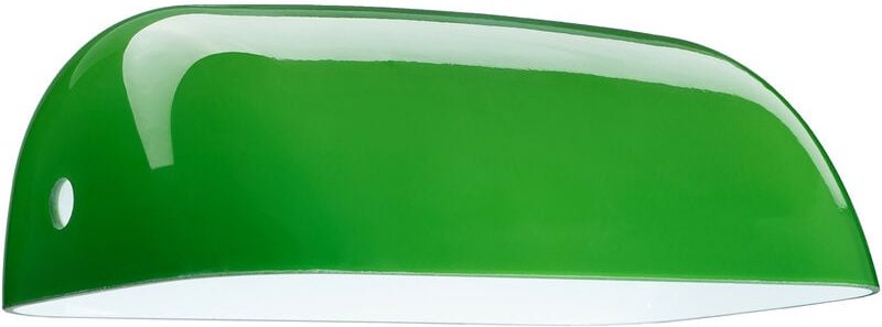 Thumbnail - Lampenschirm für Tischlampe, Glas, Ersatzglas Bankerlampe, h x b x t: 7,5 x 22,5 x 13,5 cm, Lampenglas, grün - Relaxdays