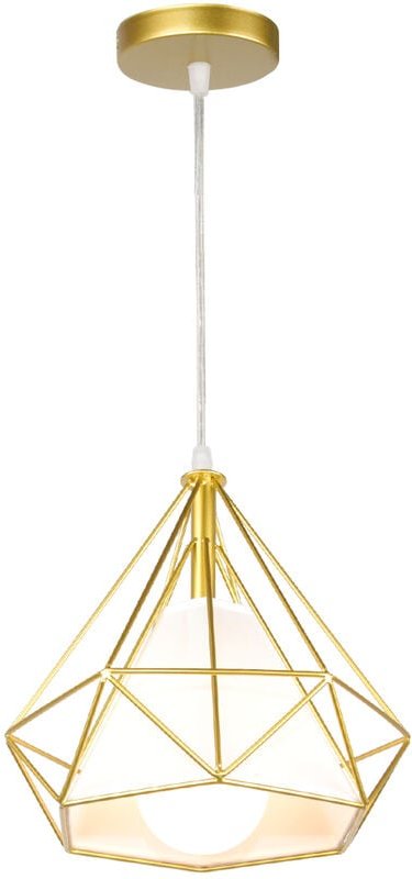 Pendelleuchte Vintage, Hängelampe im Retro Look, Diamant Form Kronleuchter mit Käfig für Wohnzimmer Schlafzimmer Esszimm...