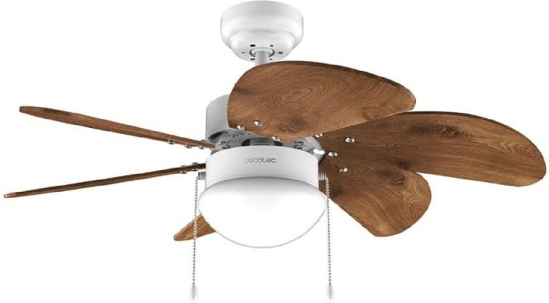 Deckenventilator mit Licht EnergySilence Aero 365 Weiß & Holz - Cecotec