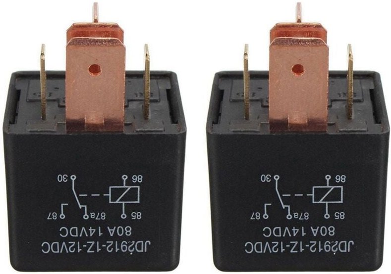 2X 80A DC 12V 5-Polig DIY Power Relais Auto