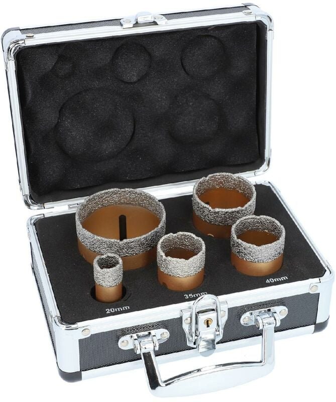 Btec - Diamantbohrkronen Set Winkelschleifer M14 Aufnahme Fliesenbohrkrone 20, 35, 40, 50 und 68mm