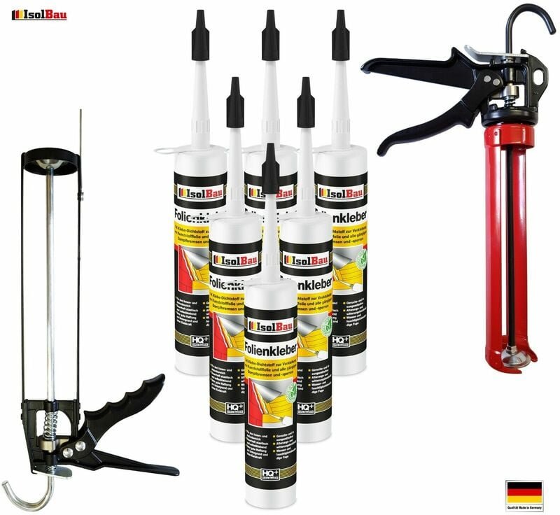 Isolbau - Folienkleber 300 ml Auspresspistole Dichtmasse Dampfbremse Dampfsperre Variante Bitte wählen Sie:: 1 x Folienk...
