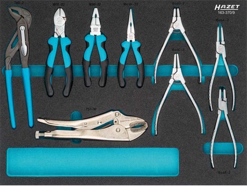 Hazet - Zangen Satz, Anzahl Werkzeuge: 9, Art.Nr. 163-370/9