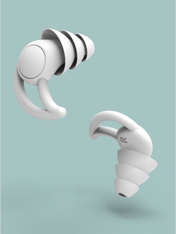 Bouchons d'Oreilles Anti Bruit Sommeil Etanches en Silicone 33db antibruit Blocage du son les bouchons d'oreille Soft Sl...