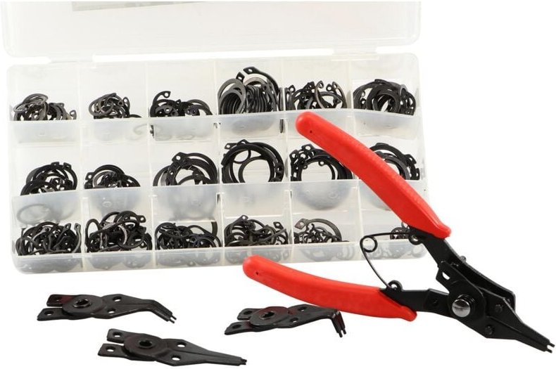 Seegeringzange Set mit Innen- Außen- Sprengringe Wellensicherungsringe Sortiment