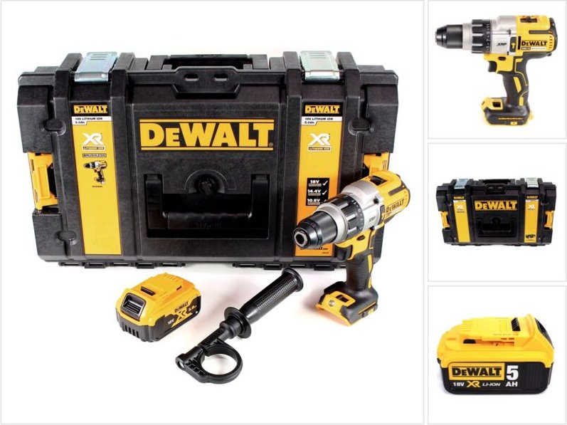 Dcd 996 Akku Schlagbohrschrauber 18V 95Nm Brushless + 1x Akku 5,0Ah + Toughbox - ohne Ladegerät - Dewalt