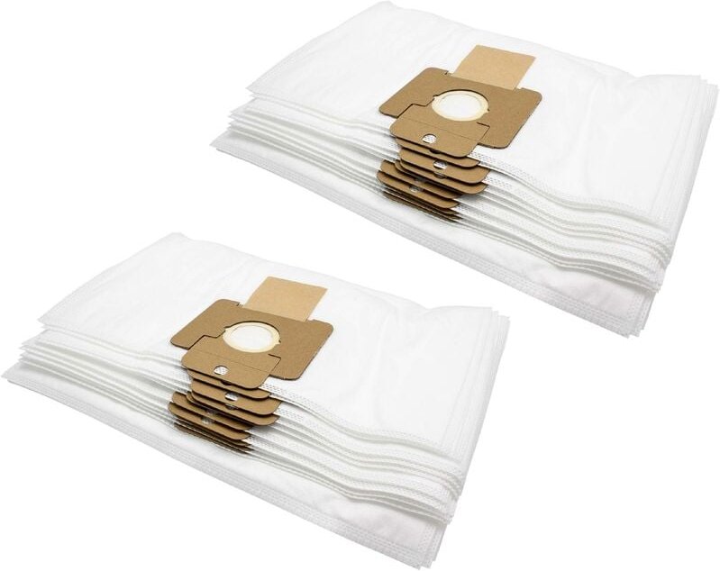 20x Staubsaugerbeutel kompatibel mit Nilfisk gwd 300, 320, 335 Staubsauger - Mikrovlies, Weiß - Vhbw
