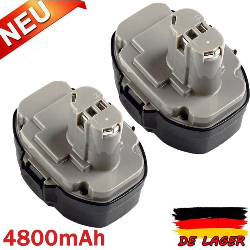 Pdstation - 2 x 18V 4800mAh für Makita PA18 1822 1823 Ersatzakku 1834 1835 192826-5 192827-3 192829-9 193159-1 193140-2 ...