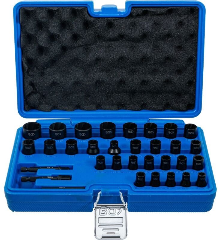 BGS 74560 Spiral-Profil-Steckschlüssel-Satz / Schr aubenausdreher, Antrieb Innenvierkant 6,3 mm (1/4"