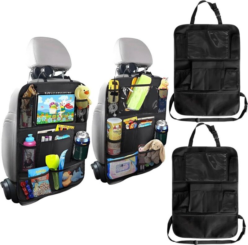 Set mit 4 Autositz-Rückenlehnenschonern - Autositz-Organizer - Autositz-Organizer