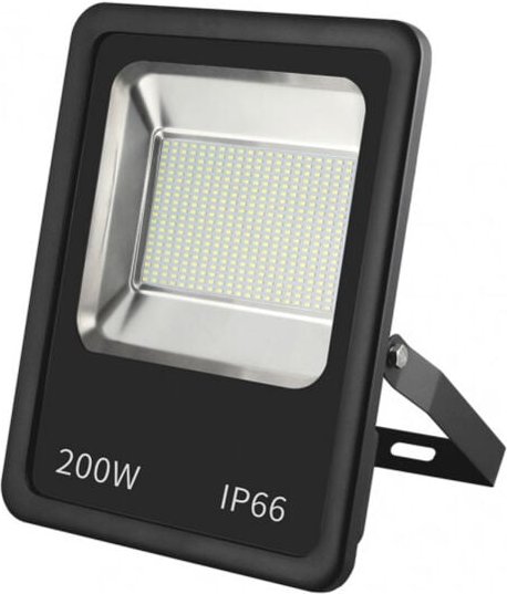 Fabrilamp - flutlicht led smd dacita 200w 6500k schwarz 18000lm 120º ip66 42,5x32,5x10 cm