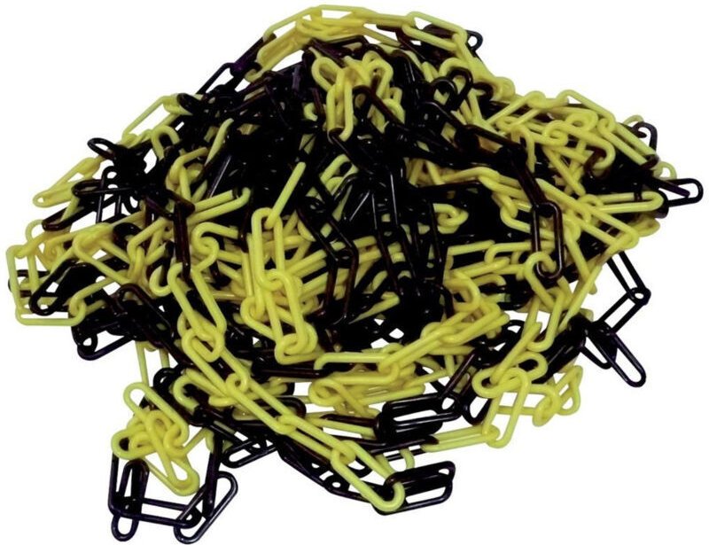 6 mm Kunststoff-Dammkette, gelb/schwarz