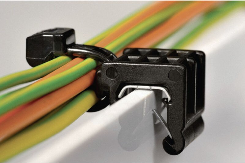 Thumbnail - Hellermanntyton - 156-00843 T50ROSEC23-PA66W-BK Kabelbinder mit Clip 200 mm 4.6 mm Schwarz 1 St.