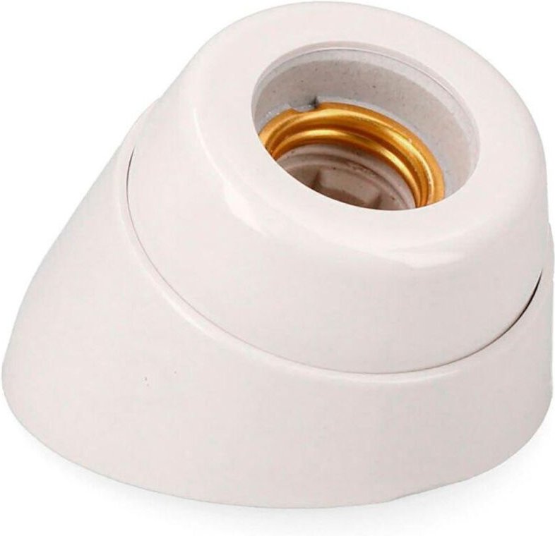 EDM - E27-Lampenfassung, gebogene Porzellanfassung (eingeschweißt)