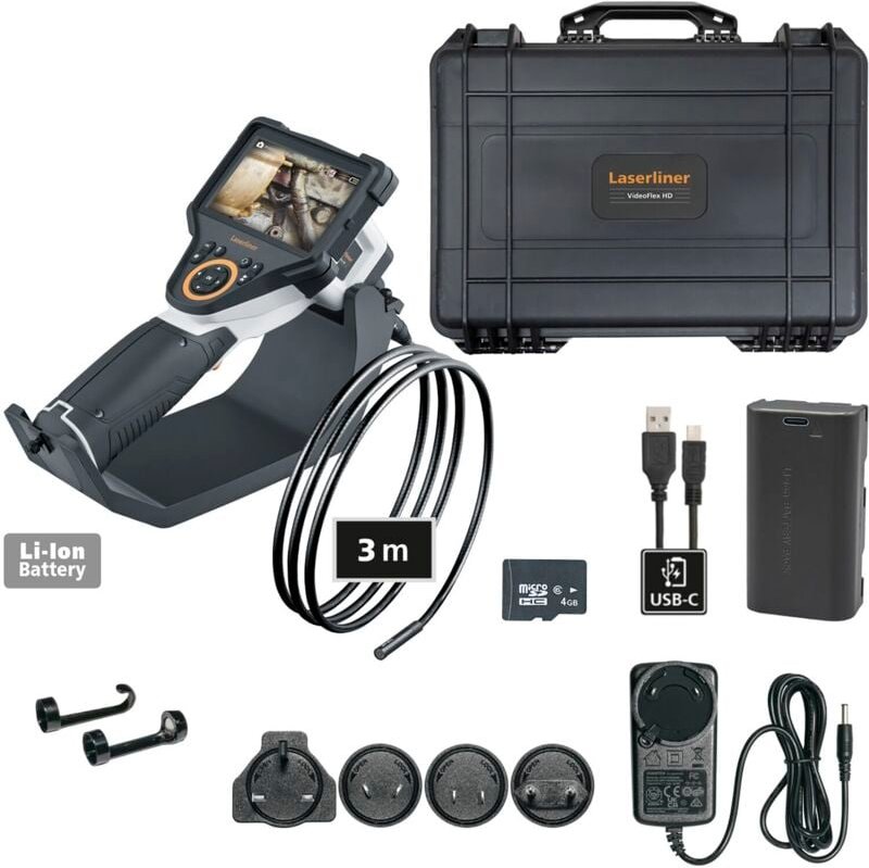 Laserliner - 082.280A Inspektions-Kamera Sonden-Ø: 8 mm Sonden-Länge: 3 m