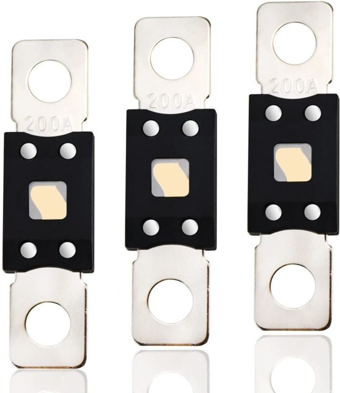Hochstrom-Mega-Sicherung, 200 a, Ampere-Sicherung, 3 Stück für Auto, Baufahrzeug, Wohnwagen, lkw - Lntyq