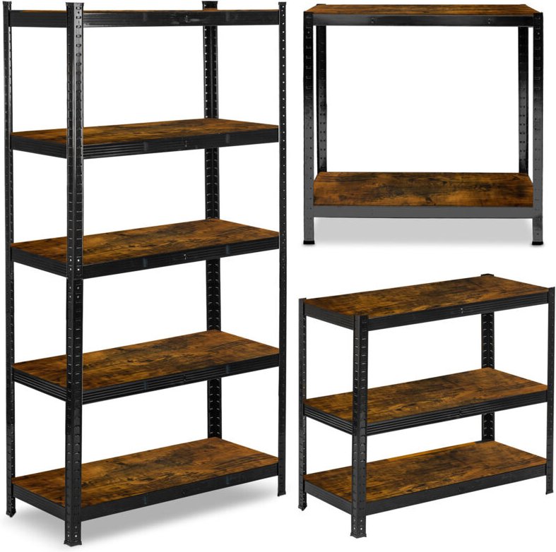 Metall-Lagerregal 180 x 90 x 40 cm Humberg HR-852 schwarz