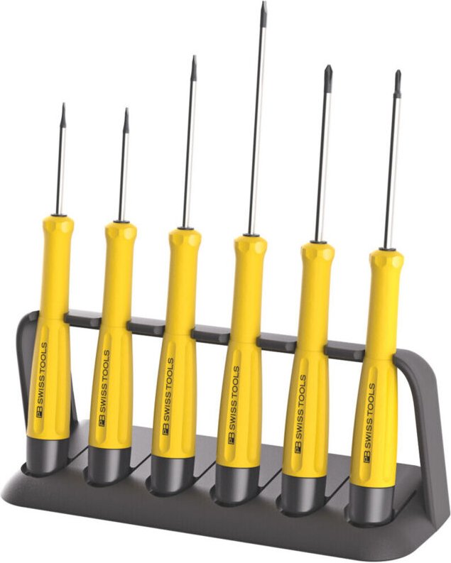 Pb Swiss Tools - Werkstatt-Schraubendreher-Sortiment, esd, Schlitz und Phillips, 6-teilig