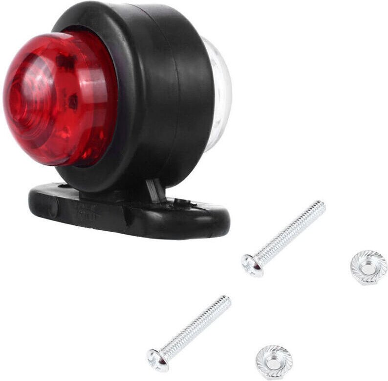 Stück LED-Seitenpositionsleuchten, 12V 24V Doppelseitige Anhänger-Seitenlampe Weiß/Rot Warnleuchten Anzeigen Begrenzungs...