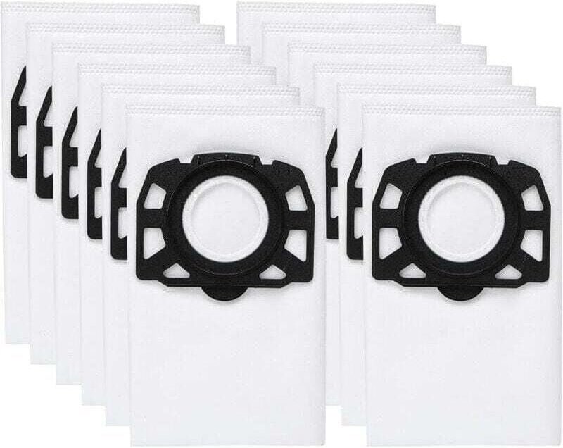 12 Stück KFI 487 Filterbeutel Staubsaugerbeutel Zubehör für Kärcher WD4,WD5,WD6,MV4,MV5,MV6,WD4.000,WD5.999,2.863-006.0