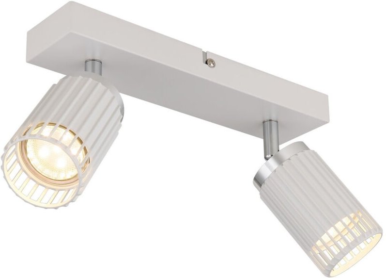 Thumbnail - Globo - Deckenlampe Deckenleuchte Spotlampe beweglich weiß chrom Wohnzimmerlampe 26 cm