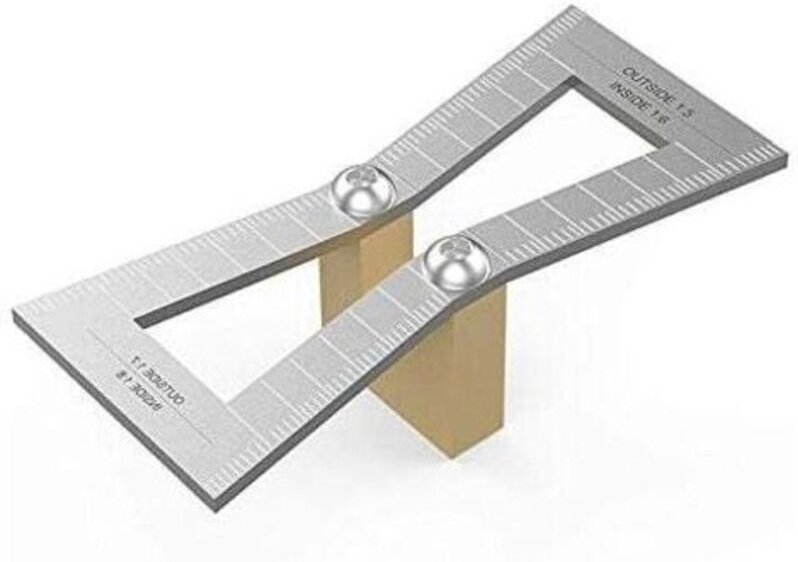 Schwalbenschwanz Marker für Holzverbindungen - Winkelmesser und Anreißwerkzeug mit Schablonen 1:5-1:6 und 1:7-1:8 - Werk...