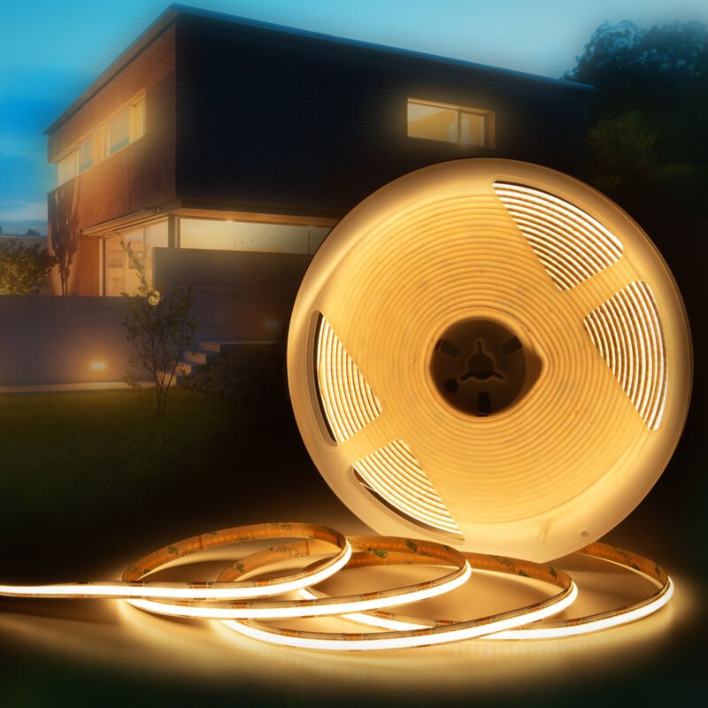 Thumbnail - Cob led Strip selbstklebend 1-15 Meter led Streifen IP20/65 3000K-6000K cct rgb: w - Warmweiß - 3000K, 15 Meter - Hexim