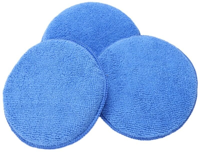 3 x Mikrofaser-Schaumschwamm, Polierwachs-Applikator-Pads für die Auto-Hausreinigung