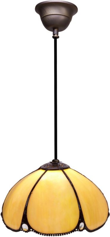 Kleinere Deckenpendelleuchte mit schwarzem Kabel, Durchmesser 20 cm, Virginia-Serie