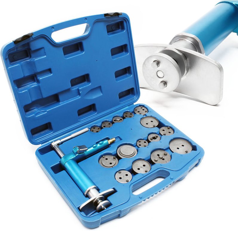 Wiltec - Universal Druckluft Bremskolben-Rücksteller Set Bremskolbenrückdreher 16 tlg l/r