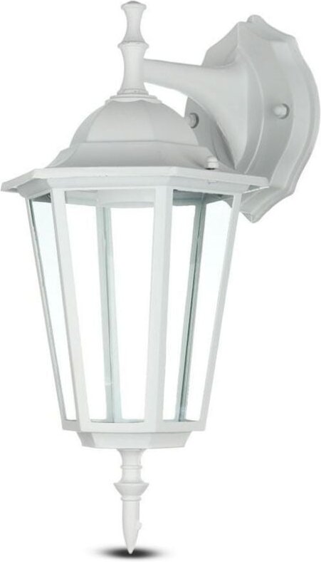 V-tac - LED-Wandlaterne mit E27-Lampenfassung (max. 60 w), Downlight, Weiß, IP44